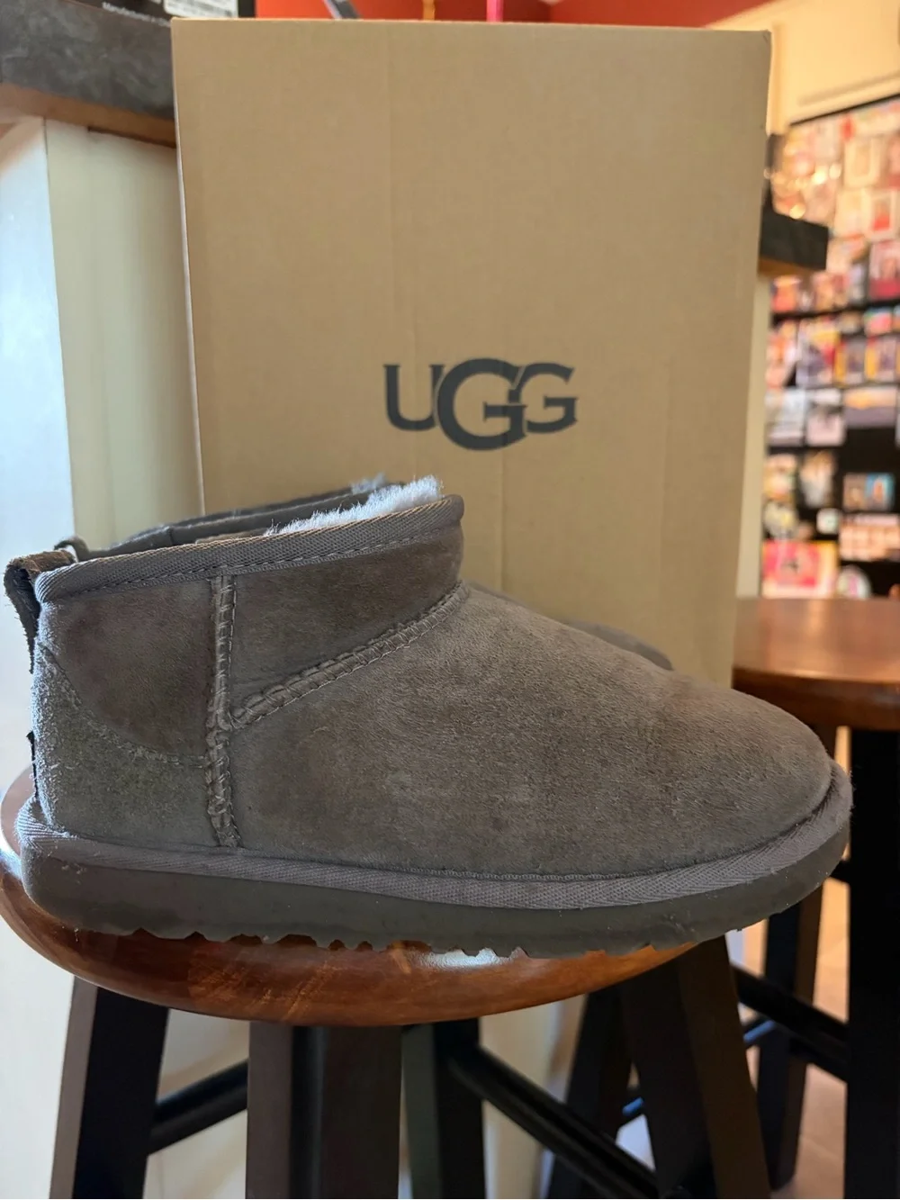 UGG Kid’s Classic Ultra Mini, Grey, size 1